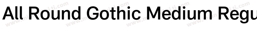 All Round Gothic Medium Regular字体转换